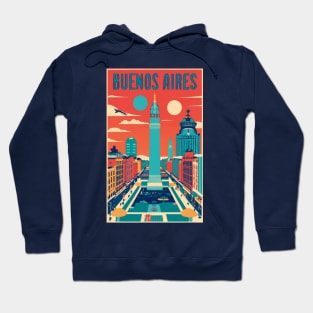 A Vintage Travel Art of Buenos Aires - Argentina Hoodie